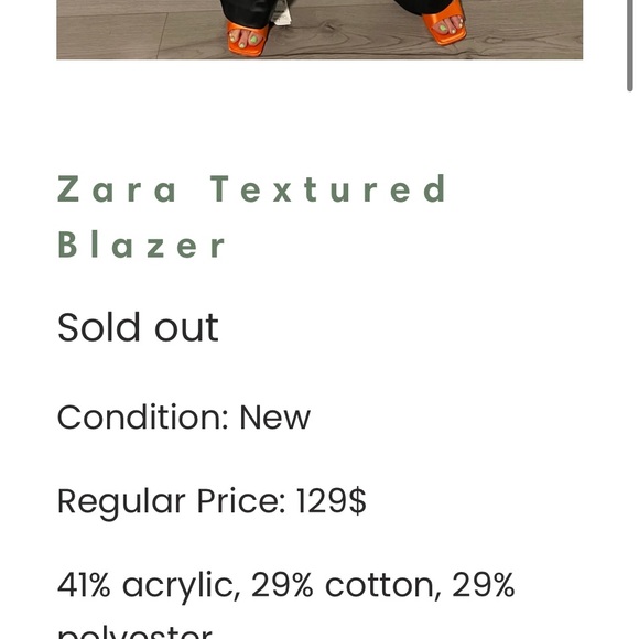 ZARA Textured Blazer - Picture 12 of 13